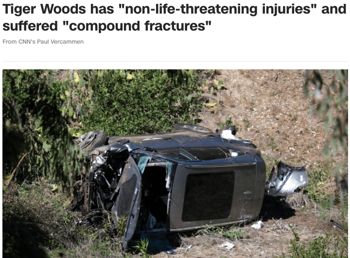 Schwerer Autounfall von Tiger Woods