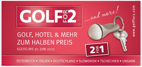 1 Jahr Simply Golf + Golf for 2 Vorteilsbuch