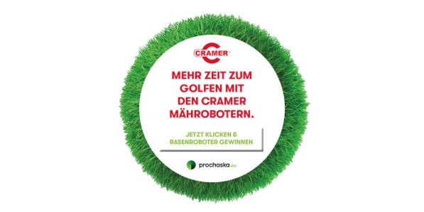 Mehr Zeit zum Golfen: Cramer mäht für Sie! Mit Gewinnspiel!